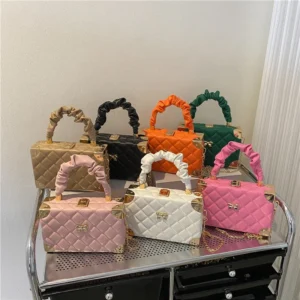 New Designer Small Box Purses Young Women's Cute Box Handbags Lady Hot Sale Bags For Girls