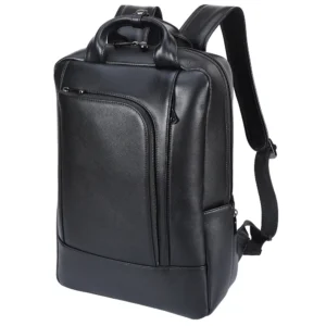 2024 New Arrival Men's Fashion Cowhide Computer Backpack Full Grain Genuine Cow Real Leather Stylish Laptop Bag for Men