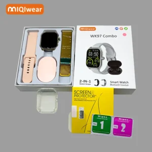 New Product Launch WK97 Combo Smart Watch Electronic Watch 2 in 1 With Wireless Earplug Health Monitor Waterproof PK T55 Pro Max