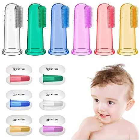 New Design Baby Finger Toothbrush Soft Silicone Baby Finger Toothbrush teeth brush for Training Teething - Image 2